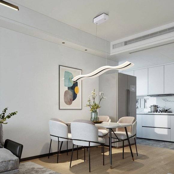 Curvy Wave Chandelier / Ceiling Light - Picture 4 of 16